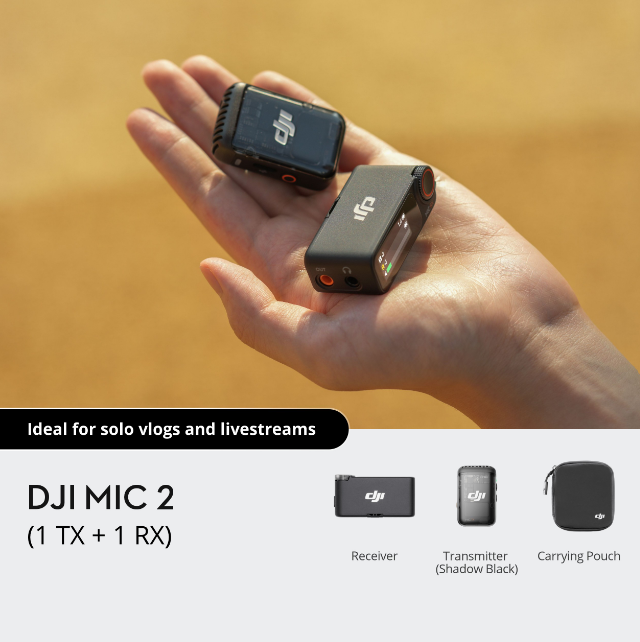 DJI Mic 2 Pocket-sized Pro Audio