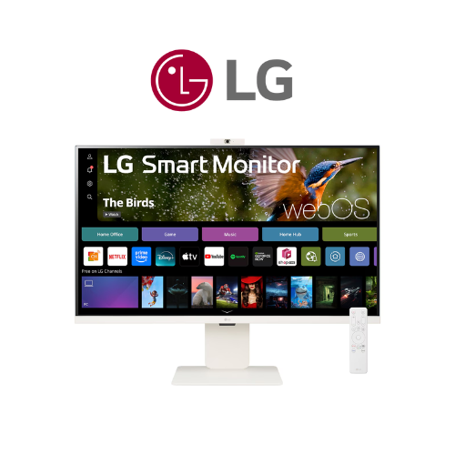 LG 32” 4K UHD IPS Smart Monitor with webOS and built-in FHD webcam (32SR75U-W / 32SR85U-W)