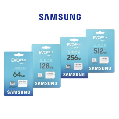 Samsung EVO Plus microSDXC Memory Card 64GB/128GB/256GB/512GB, With Adapter