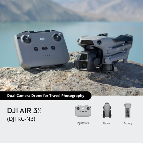 DJI Air 3S - Camera Drone | 1" CMOS Sensor | Next-Gen Smart RTH | Medium Tele & Wide-Angle Dual Primary Cameras