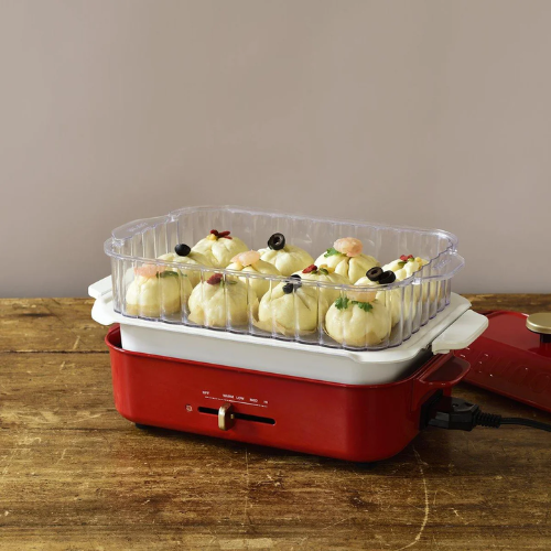 BRUNO Compact Hot Plate Multi Cooker Plates (BOE021-Double Steamer Rack)