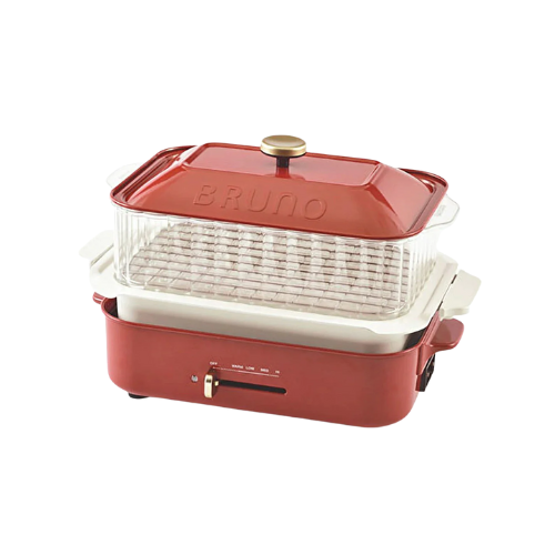 BRUNO Compact Hot Plate Multi Cooker Plates (BOE021-Double Steamer Rack)