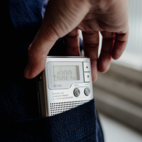 Sangean DT-250 AM / FM-Stereo Pocket Radio (Silver) - 1 Year Manufacturer Warranty