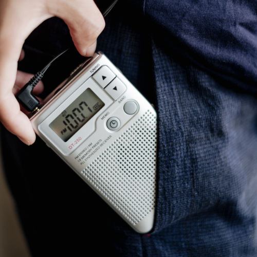 Sangean DT-250 AM / FM-Stereo Pocket Radio (Silver) - 1 Year Manufacturer Warranty
