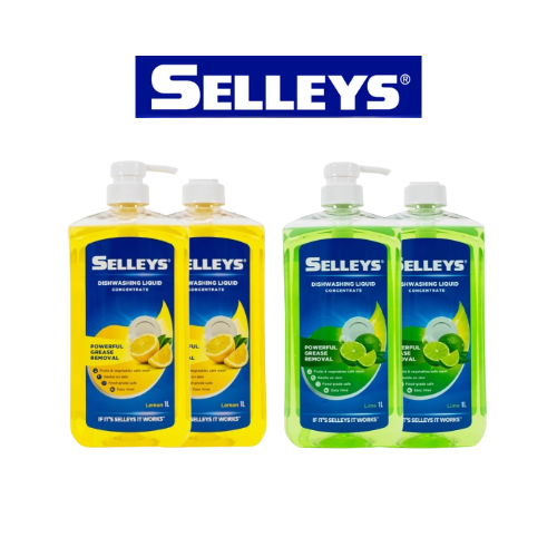 Selleys Dishwashing Liquid Concentrate 1L & 1L Refill (Lime / Lemon)