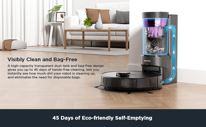 Eureka E10S Hybrid Vacuum and Mop with Bagless Self-Empty Station FREE Portable Speaker and USB hand mixer/blender