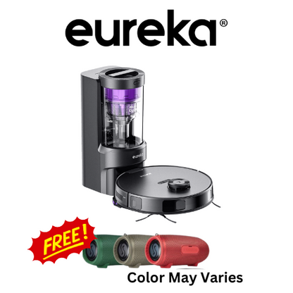 Eureka E10S Hybrid Vacuum and Mop with Bagless Self-Empty Station FREE Portable Speaker and USB hand mixer/blender