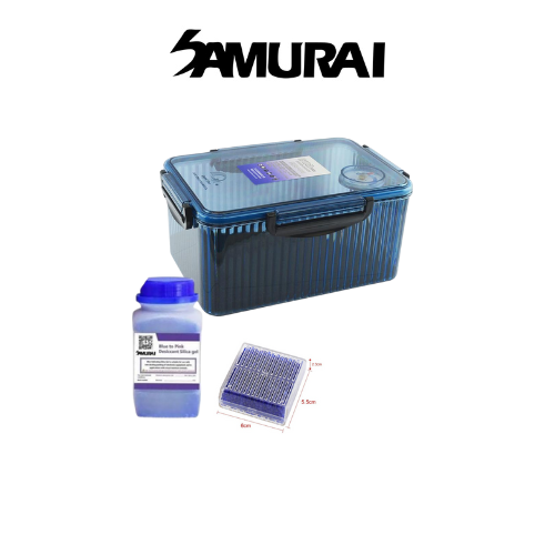 Samurai Dry Box F380 (Blue) Free 1 Bottle Silica Gel (500g) & case