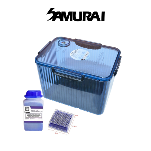 Samurai Dry Box F580 (Blue) Free 1 bottle Silica Gel (500g) & case