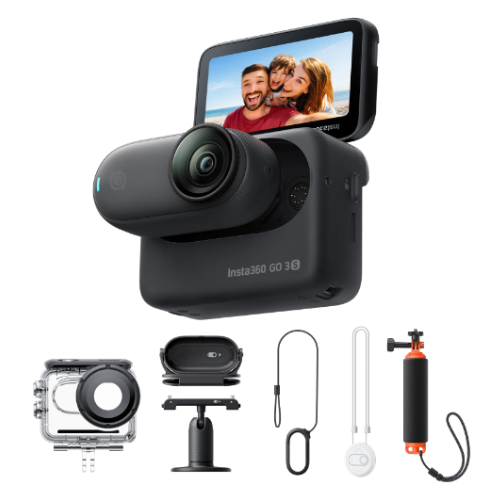 Insta360 GO3s Water Sports Bundle(Dive Case, Floating Hand Grip, Magnet Pendant Safety Cord) Tiny Mighty 4K action camera