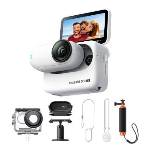 Insta360 GO3s Water Sports Bundle(Dive Case, Floating Hand Grip, Magnet Pendant Safety Cord) Tiny Mighty 4K action camera