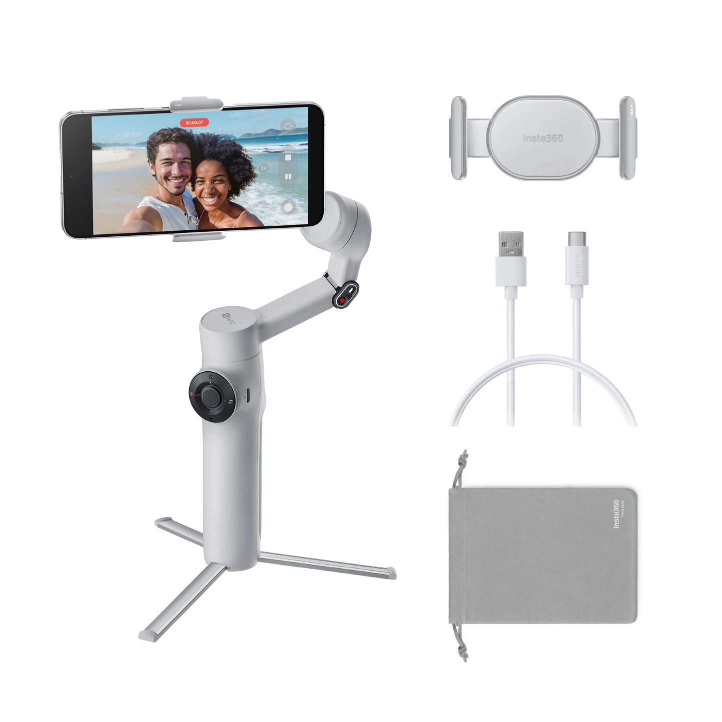 Insta360 Flow 2 (AI Film Maker Stabilizer Gimbal)