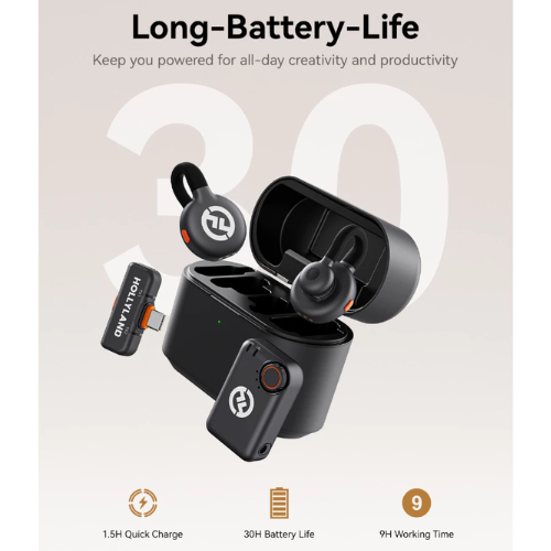 Hollyland LARK M2S Ultimate Combo (Camera RX+Lightning RX) Wireless Lavalier Microphone - 1 Year Manufacturer Warranty