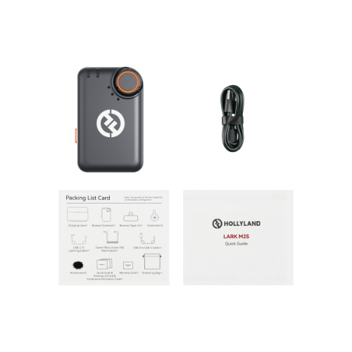 Hollyland LARK M2S Ultimate Combo (Camera RX+Lightning RX) Wireless Lavalier Microphone - 1 Year Manufacturer Warranty