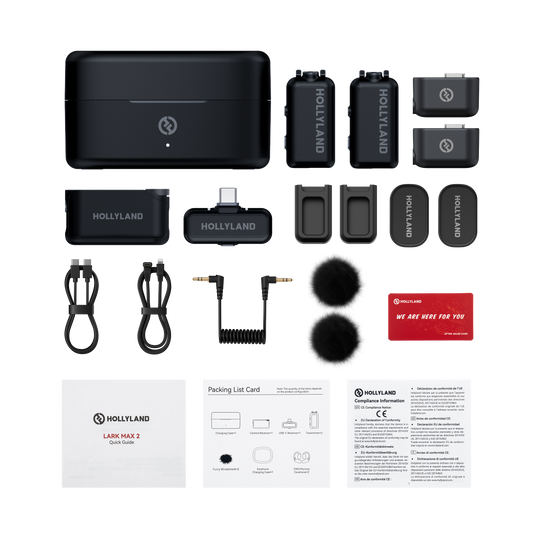 Hollyland Lark Max 2 Wireless Lavalier Invisible Microphone System