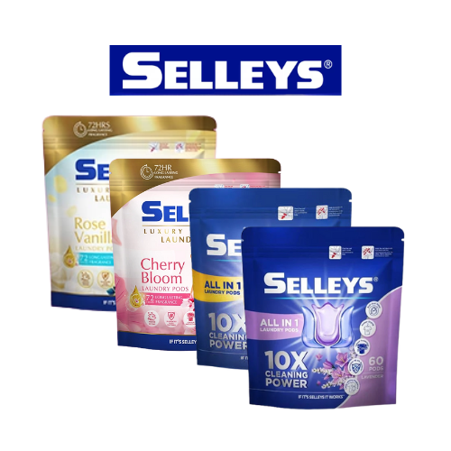 Selleys All in One Laundry Refill Pods with 60 pcs Pod (Floral / Lavender / Rose Vanilla / Cherry Bloom)
