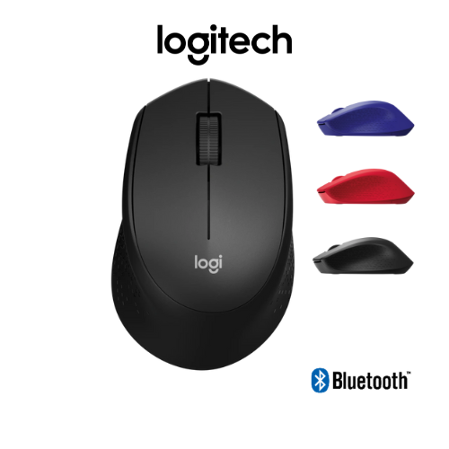 Logitech M331 Silent Plus Wireless Mouse (Black / Red / Blue) - 1 Year Warranty