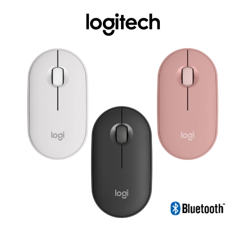 Logitech Pebble Mouse 2 M350S Wireless Bluetooth Mouse Tonal White (White / Rose / Graphite)
