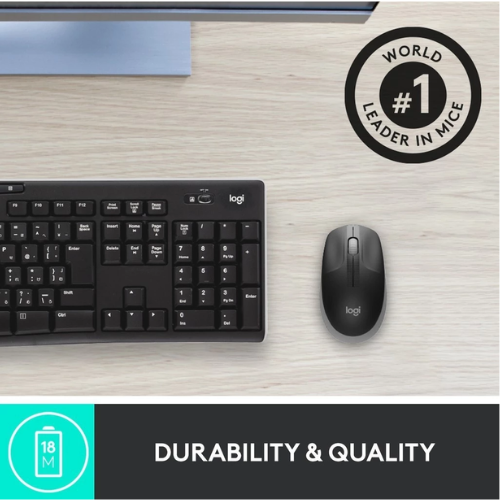 Logitech M190 Full-Size Wireless Mouse - 1 Year Warranty