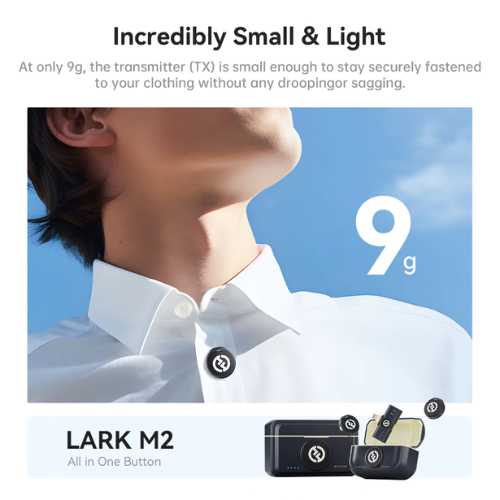 Hollyland LARK M2 Combo Wireless Lavalier Microphone - 1 Year Manufacturer Warranty