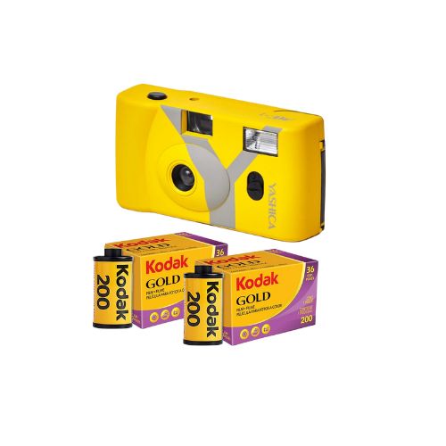 Yashica MF-1Y Snapshot 35mm Film Camera With Kodak Films