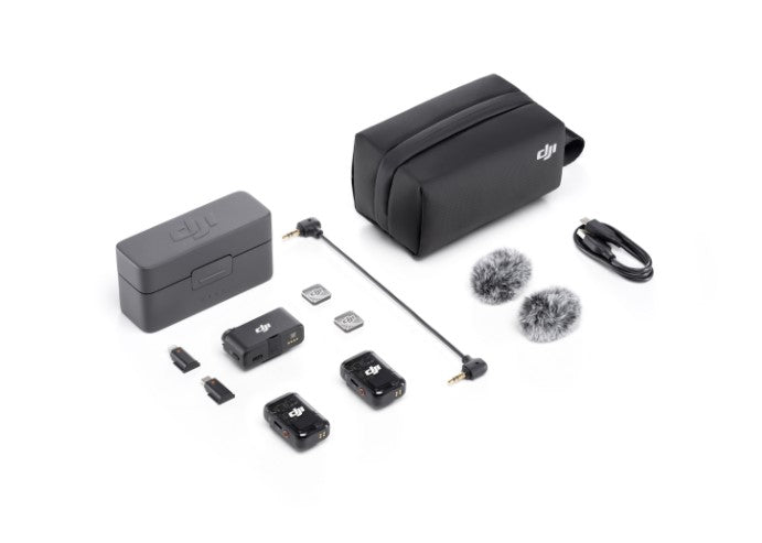 DJI Mic 2 Wireless Microphone | High Quality Audio Recording | Magnetic Attachment | 14H Internal Recording | Pocket-sized Pro Audio