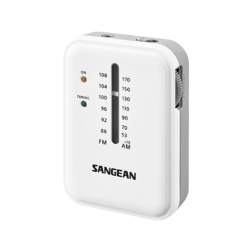 Sangean SR-32 CE AM / FM Pocket Radio (White-Grey) - 1 Year Manufacturer Warranty