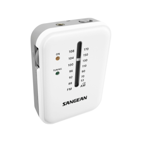Sangean SR-32 CE AM / FM Pocket Radio (White-Grey) - 1 Year Manufacturer Warranty
