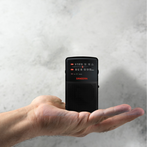 Sangean SR-35 AM / FM Pocket Radio (Black) - 1 Year Manufacturer Warranty