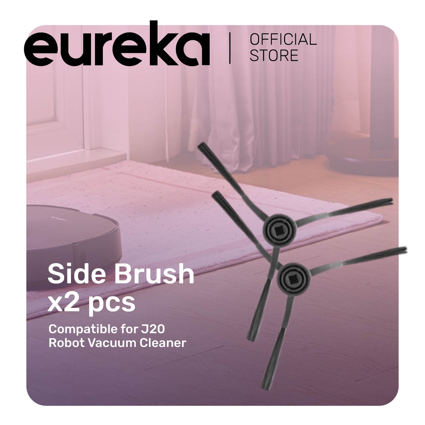 Eureka Side Brush For NER J20 Ultra Robot Vacuum Cleaner (2 Pcs)