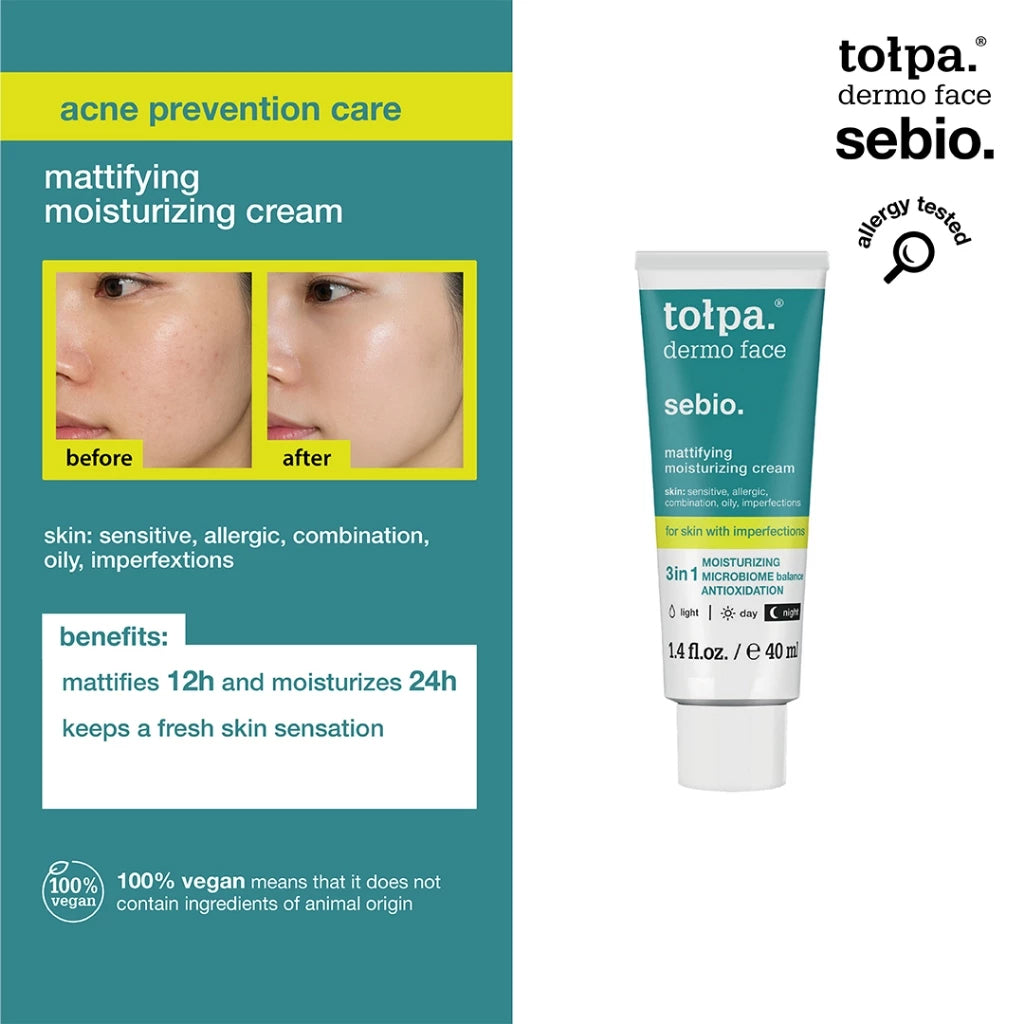 Tolpa Sebio. Mattifying Moisturizing Cream 40ml