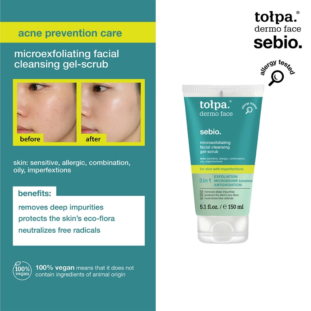 Tolpa Sebio. Microexfoliating Facial Cleansing Gel-Scrub 150ml