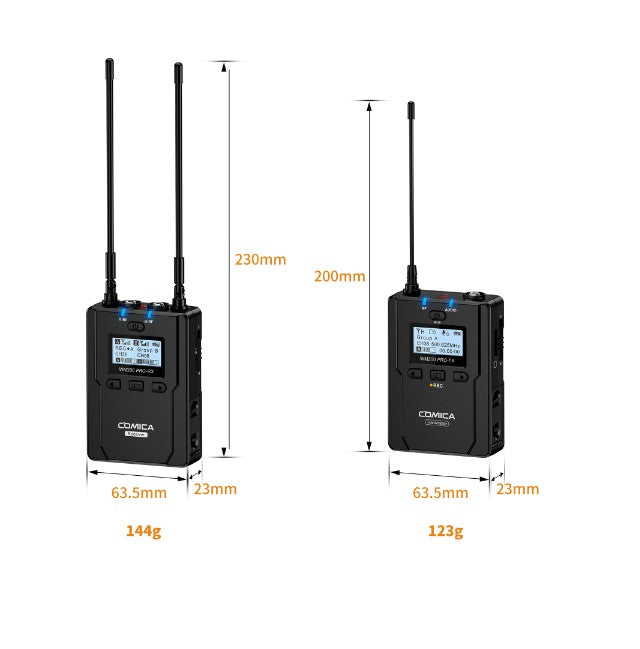 Comica CVM-WM200 PRO (A) UHF Metal Dual-channel Wireless Microphone