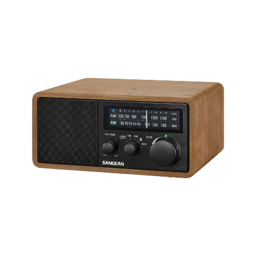 Sangean WR-11BT AM / FM / AUX / Bluetooth Wooden Cabinet Radio (Light Wood-Black) - 1 Year Manufacturer Warranty