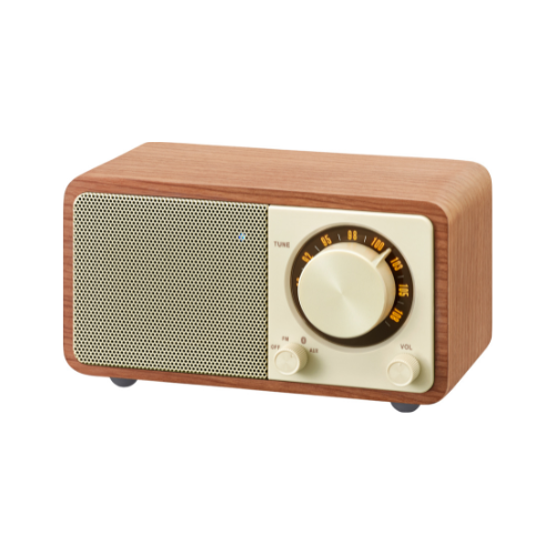 Sangean WR-7 FM / Bluetooth / AUX Wooden Cabinet Radio (Dark Cherry/Walnut) - 1 Year Manufacturer Warranty