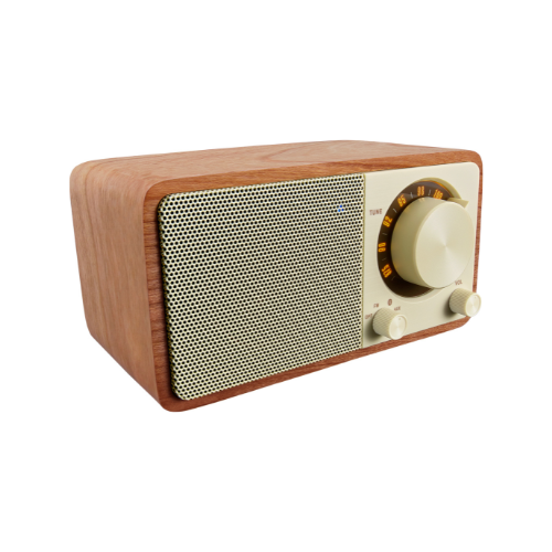 Sangean WR-7 FM / Bluetooth / AUX Wooden Cabinet Radio (Dark Cherry/Walnut) - 1 Year Manufacturer Warranty