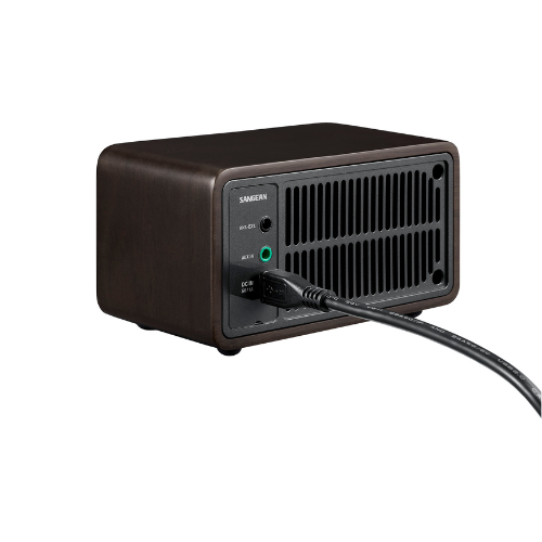 Sangean WR-7 FM / Bluetooth / AUX Wooden Cabinet Radio (Dark Cherry/Walnut) - 1 Year Manufacturer Warranty