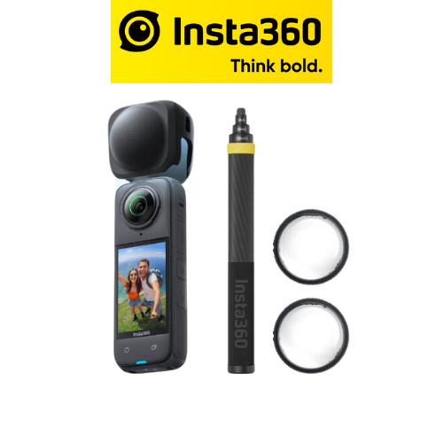 Insta360 X4 no drone no problem bundle (Extended Edition 3m Selfie Stick, Lens Cap)