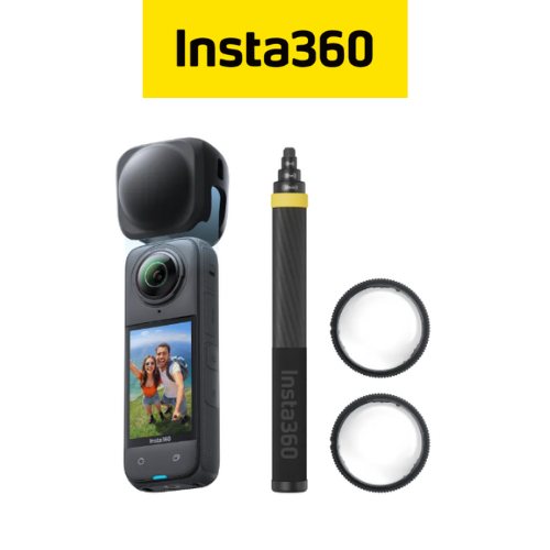 Insta360 X4 no drone no problem bundle (Extended Edition 3m Selfie Stick, Lens Cap)