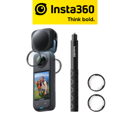 Insta360 X4 Premium Lens Guards Bundle (Premium Lens Guards, 114cm Invisible selfie stick, lens cap)