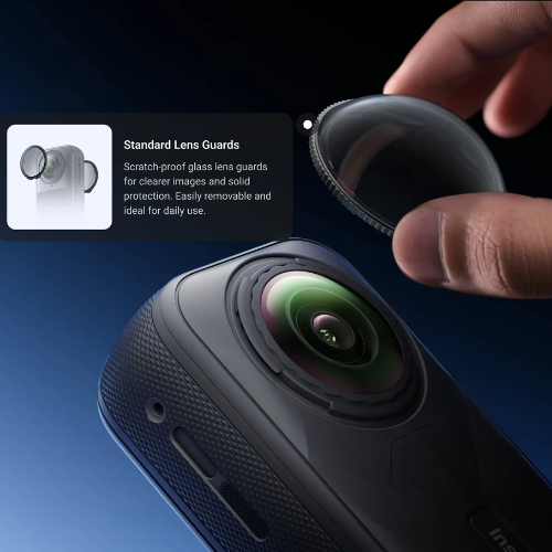 Insta360 X5 Essentials Bundle (Additional Battery, Utility Fast Charge Case, 114cm Invisible Selfie Stick, Standard Lens Guards, Lens Cap, Carry Case)