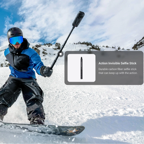 Insta360 X5 Snowboard Bundle (Lens Cap and Action Invisible Selfie Stick)