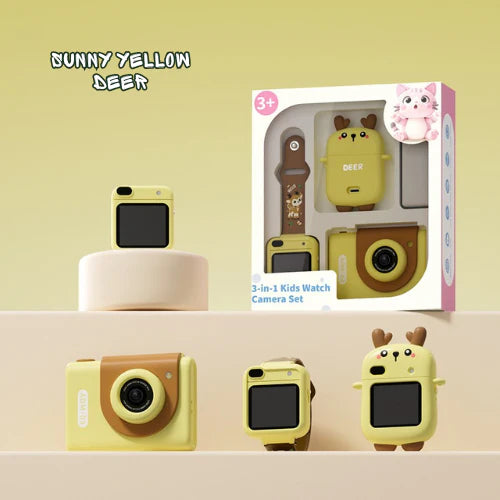 Samurai Y9 - 3 in 1 Kids Watch Camera Set (Dino/Unicorn/Deer/Rabbit/Cat)