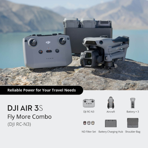 DJI Air 3S - Camera Drone | 1" CMOS Sensor | Next-Gen Smart RTH | Medium Tele & Wide-Angle Dual Primary Cameras