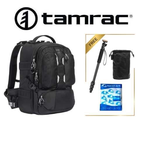 Tamrac Anvil 23 Backpack With Medium Belt (T0240-1919) FREE Velbon Monopod + Goblin 5.3 lens pouch + Silica Gel 1 pack