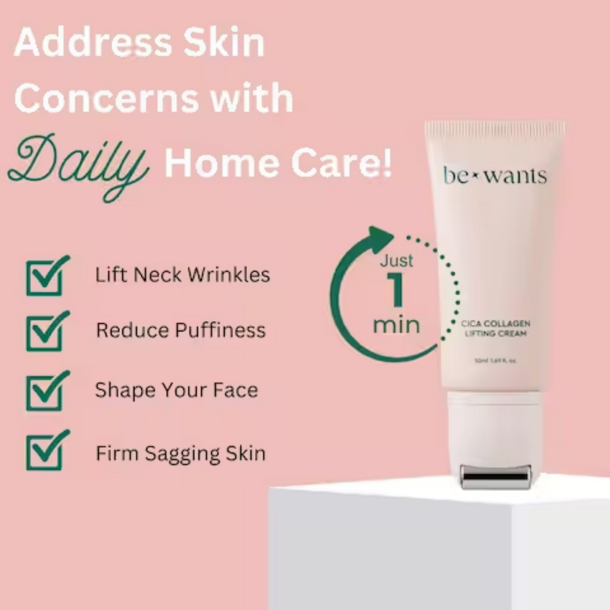 Bewants, Cica Collagen Lifting Cream (50 ml) 1.69 fl oz