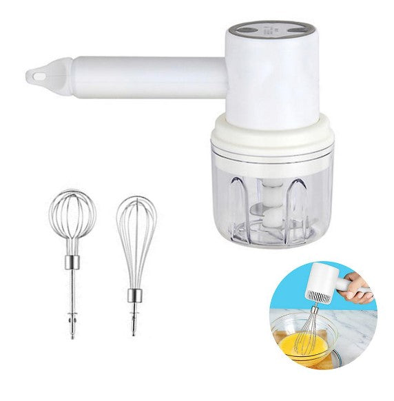 Wireless Handheld Food Blender/Egg Beater/Flour Mixer/USB Rechargeable Compact Lightweight