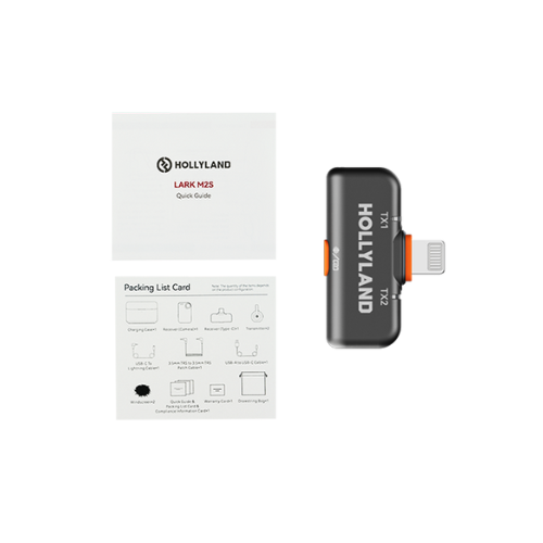 Hollyland LARK M2S Ultimate Combo (Camera RX+Lightning RX) Wireless Lavalier Microphone - 1 Year Manufacturer Warranty
