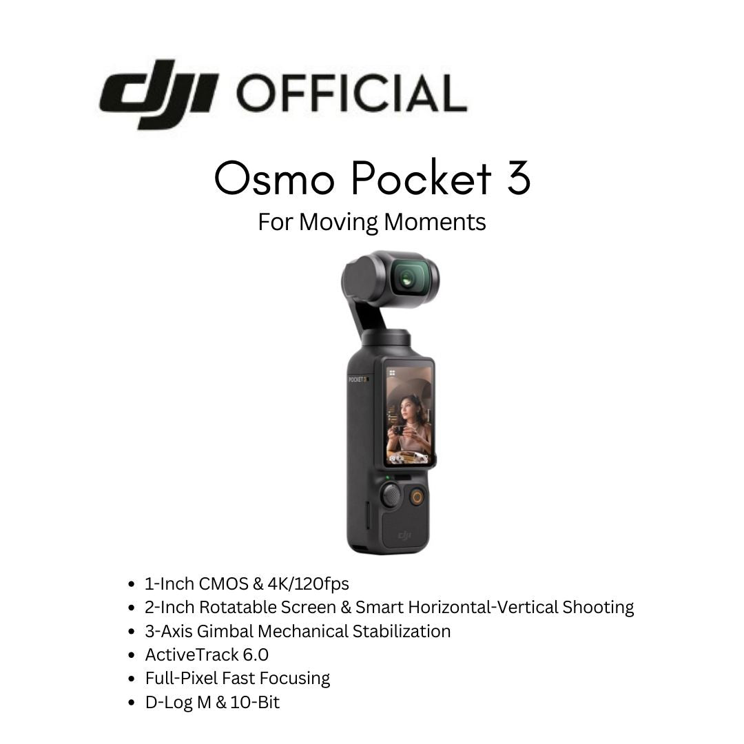 DJI Osmo Pocket 3 Free Memory Card, Tripod and Carry Case