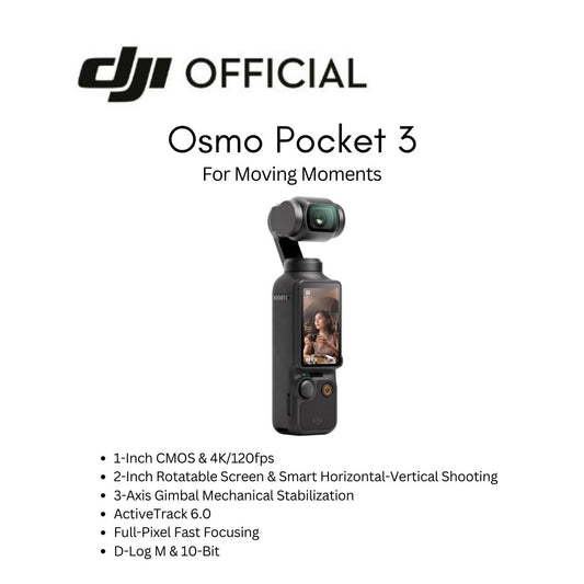 DJI Osmo Pocket 3 Free Memory Card, Tripod and Carry Case